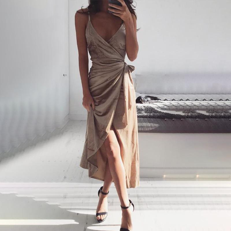 Velvet Tan Backless Wrap Dress – Victoria Ronaldo